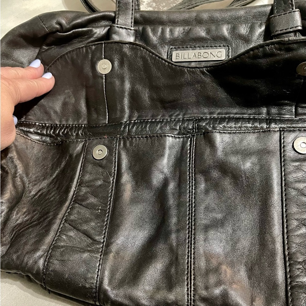 VINTAGE Black Leather shoulder bag - Picture 16 of 16